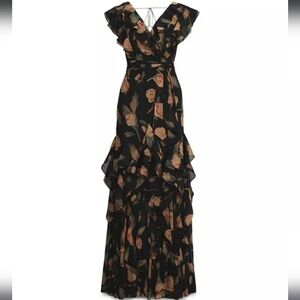 Lauren Ralph Lauren Black Floral Maxi Dress
